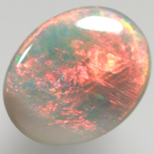 SOLID SEMI BLACK OPAL Bright red Moss pattern
